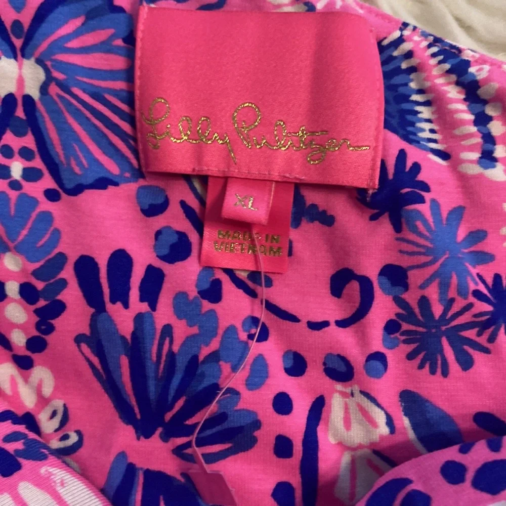 Lilly Pulitzer Maxi Vibrant Pink and Blue Dress size XL BNWOT see all photos - Picture 9 of 16